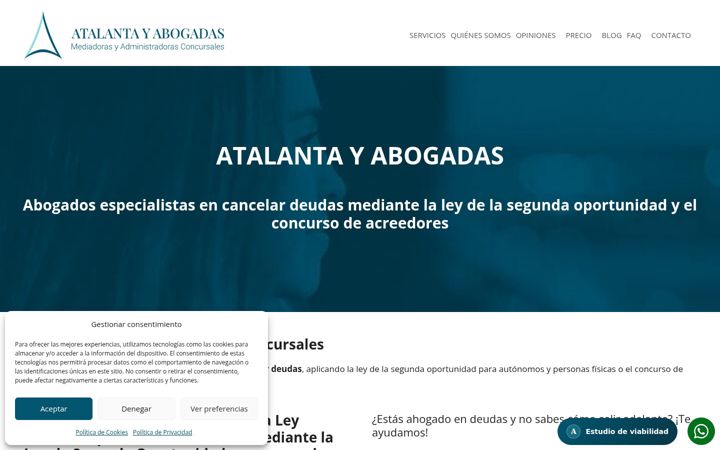 Screenshot of atalantayabogadas.es