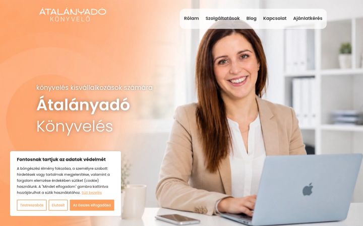 Ekrānuzņēmums no atalanykonyvelo.hu