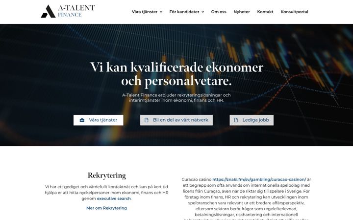 Screenshot of atalentfinance.se