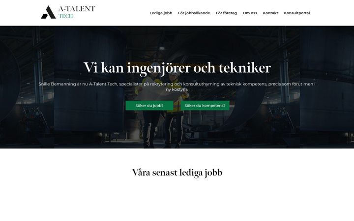 Screenshot stránky atalenttech.se