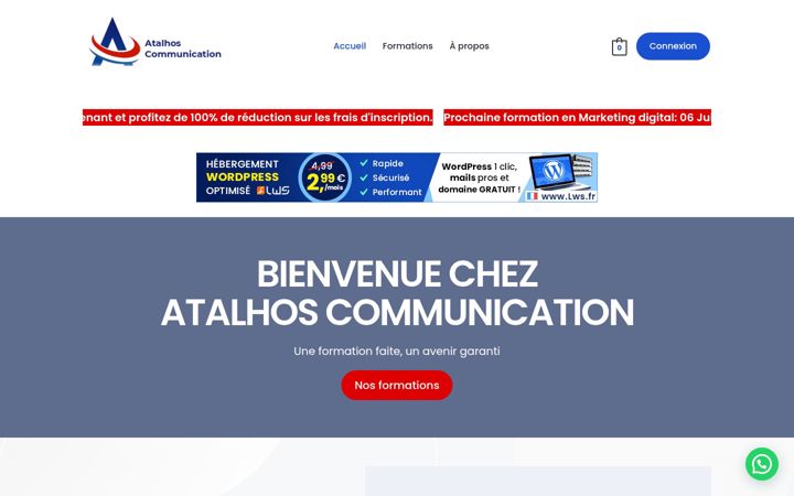 Ekrānuzņēmums no atalhoscommunication.com