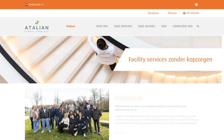 Screenshot of atalian.be