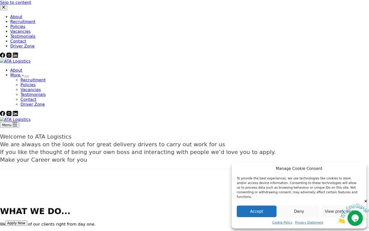 Screenshot of atalogistics.co.uk