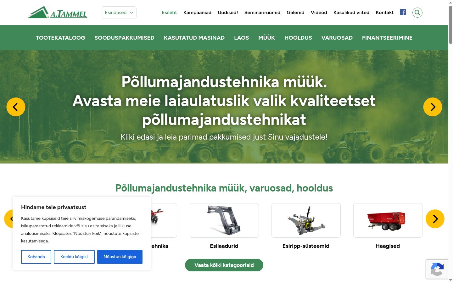 Skærmbillede af samtykkebanneret, som det blev vist før nogen interaktion
