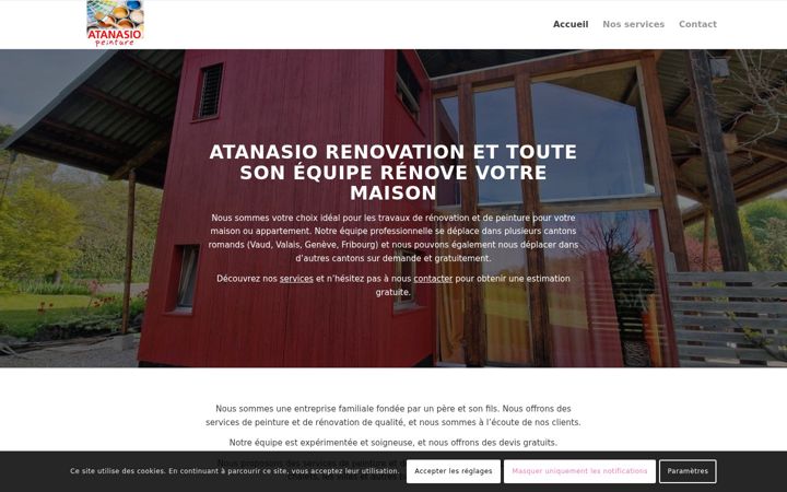 Screenshot ta' atanasiorenovation.ch