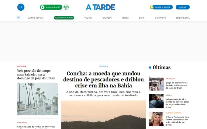 Screenshot von atarde.com.br