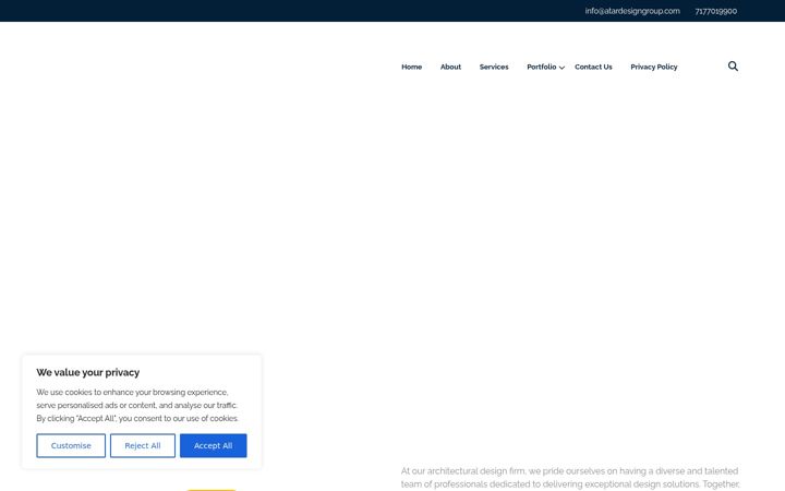 Screenshot of atardesigngroup.com