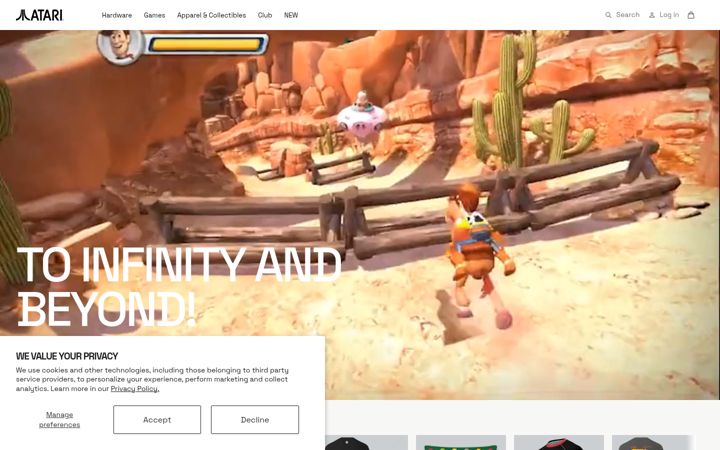 Screenshot von atari.com