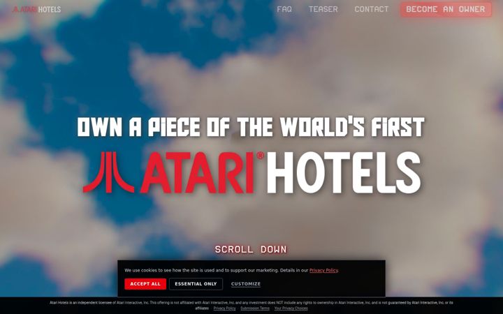 Screenshot of atarihotels.com