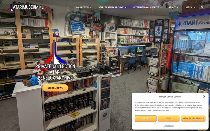 Screenshot of atarimuseum.nl