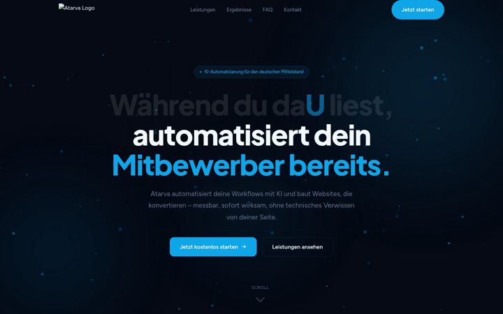 Screenshot of atarva.de