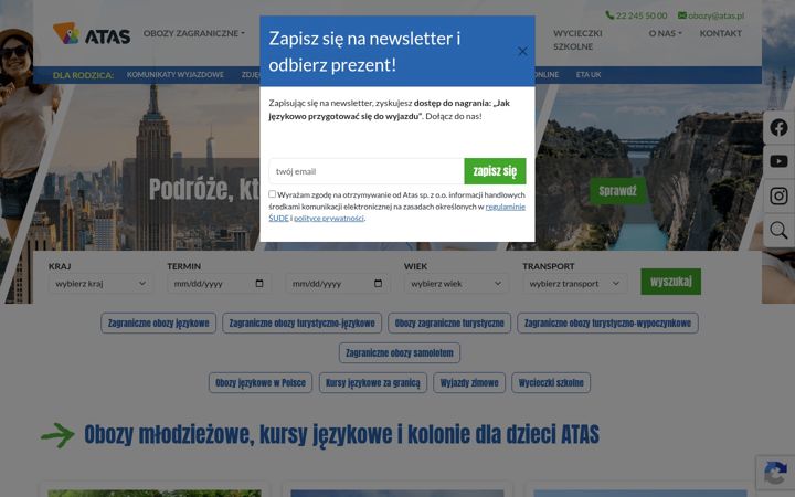 Screenshot of atas.pl