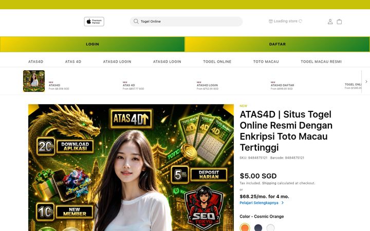 Screenshot of atas4dtogel.it.com