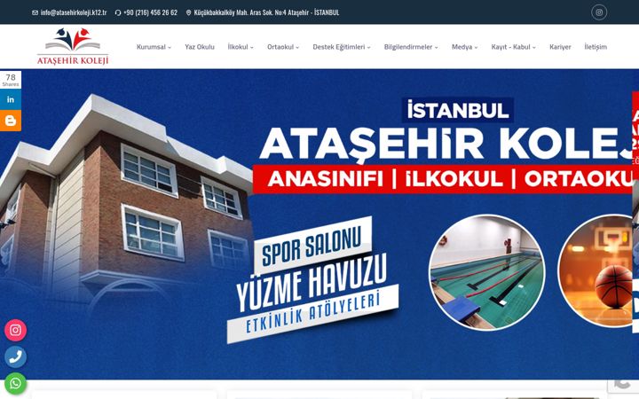 Screenshot of atasehirkoleji.k12.tr