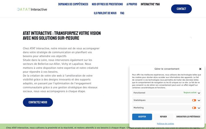 Screenshot of atatinteractive.fr