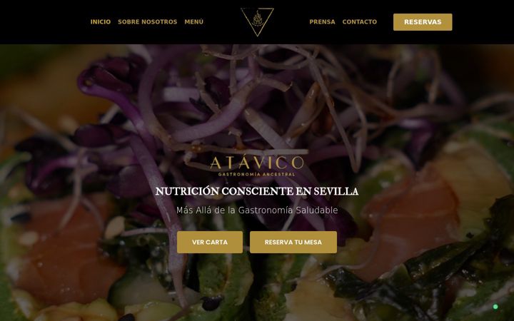 Snimka zaslona za atavicorestobar.com