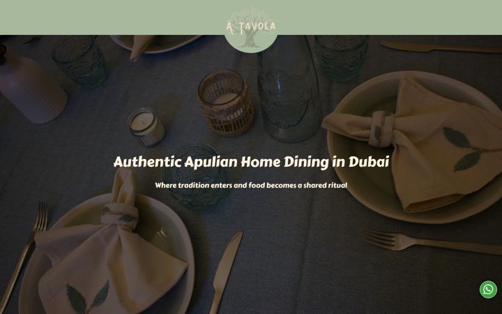 Screenshot of atavolasupperclub.com