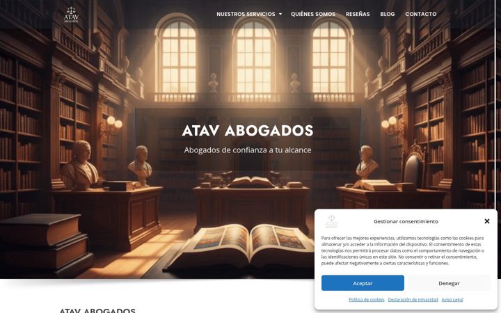Screenshot of atavserviciosjuridicos.com