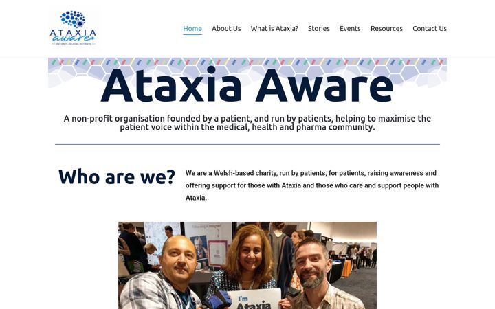 Screenshot of ataxia-and-me.org