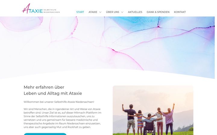 Screenshot of ataxie-niedersachsen.de