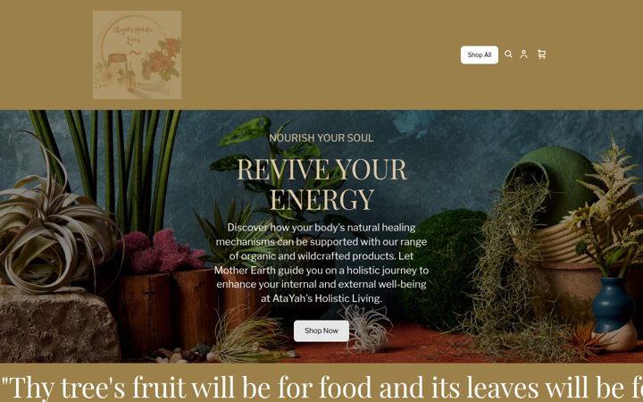 Captura de pantalla de atayahholisticliving.com