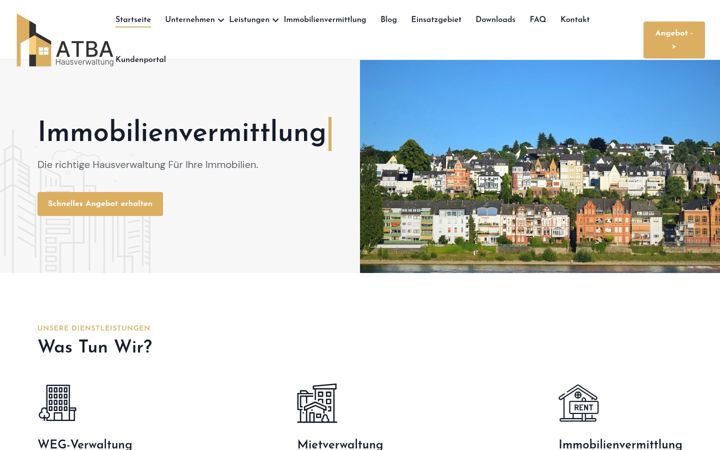 Screenshot of atba-hausverwaltung.de