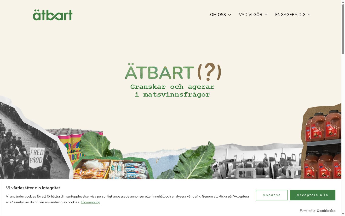 Capture d'écran de la bannière de consentement affichée avant toute interaction