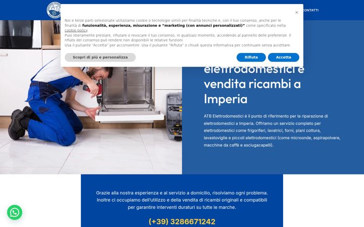 Screenshot of atbelettrodomestici.com