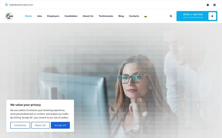 Captura de pantalla de atbestrecruiters.com