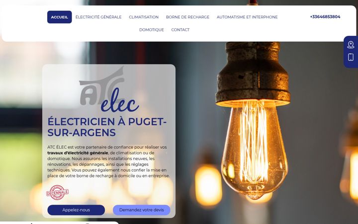 Screenshot of atc-elec.fr