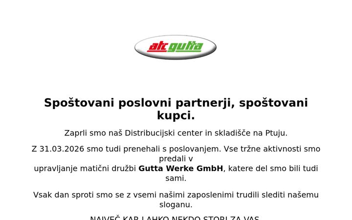 Snimka zaslona za atc-gutta.si