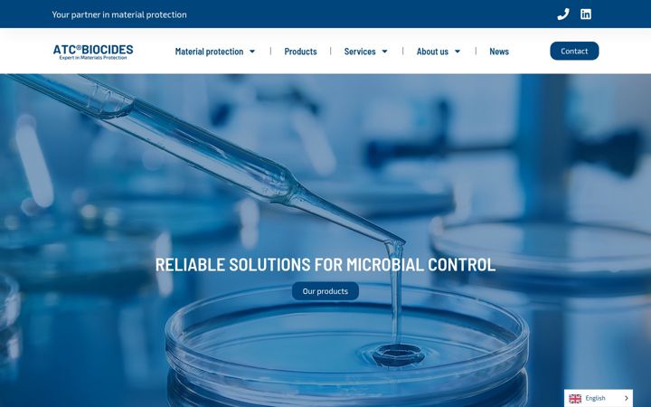 Screenshot of atcbiocides.com