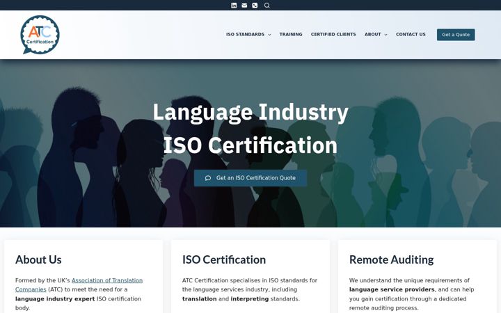Screenshot of atccertification.com