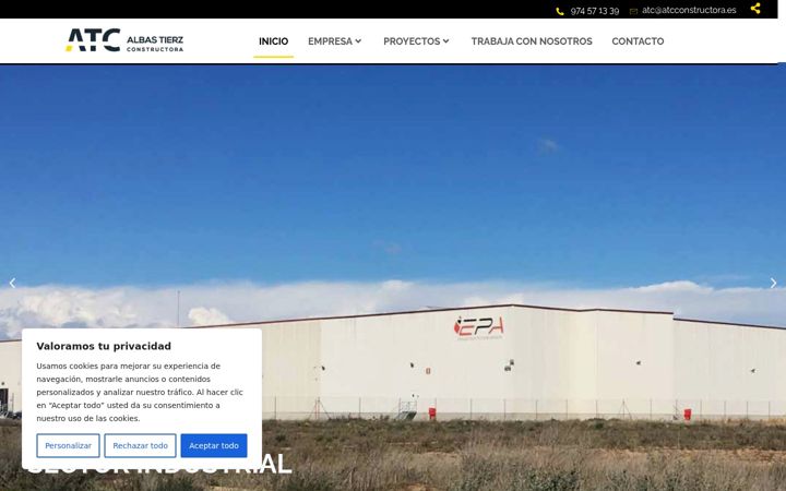 Screenshot van atcconstructora.es