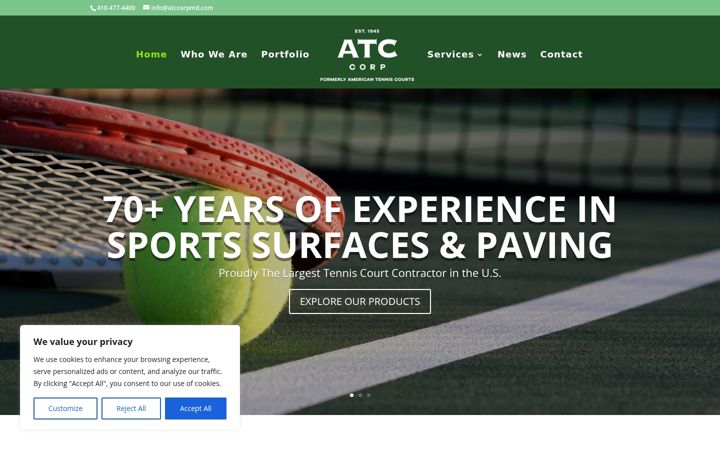 Screenshot of atccorpmd.com