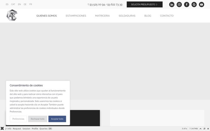 Screenshot of atcestampaciones.com
