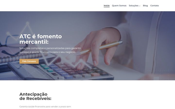 Skærmbillede af atcfactoring.com.br