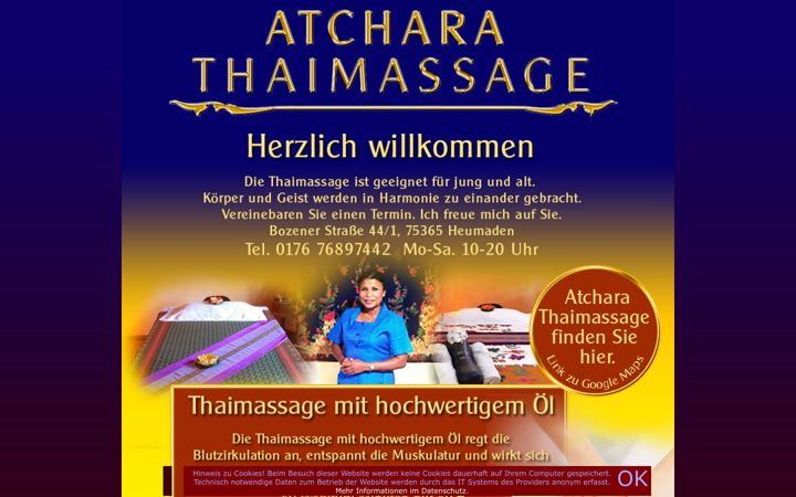 Screenshot of atchara-thaimassage.de