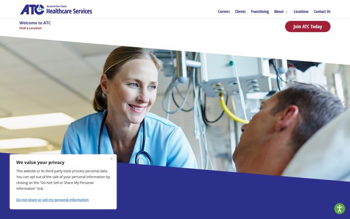 Captura de pantalla de atchealthcare.com