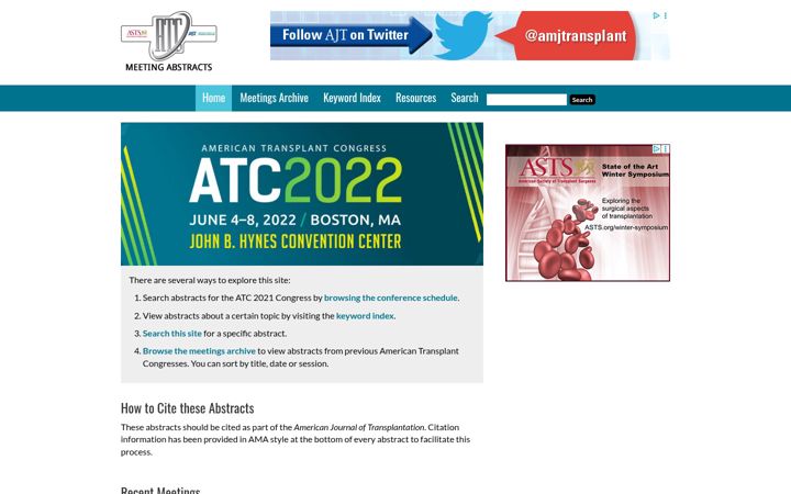 Screenshot ta' atcmeetingabstracts.com