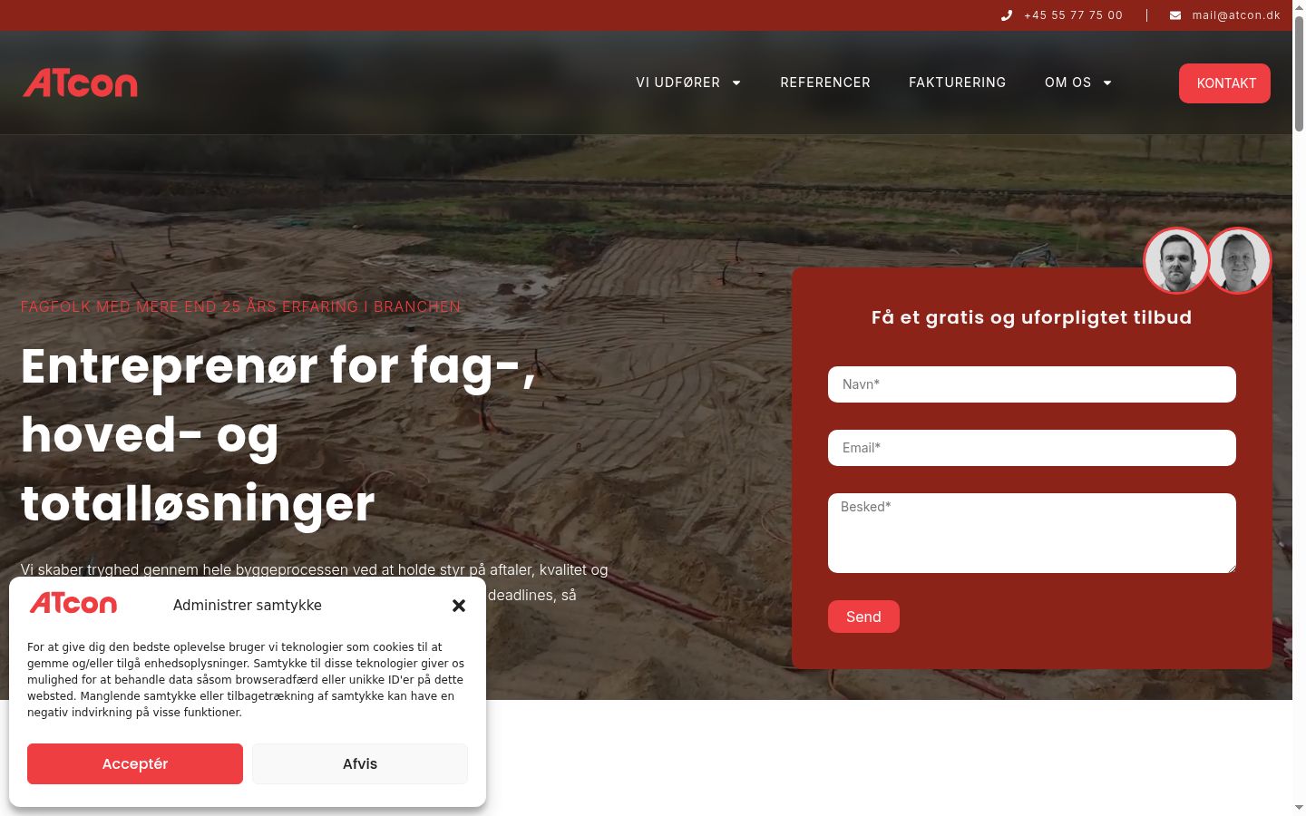 Screenshot des Einwilligungsbanners vor jeglicher Interaktion
