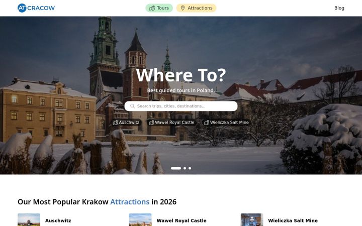 Screenshot ta' atcracow.com