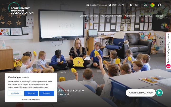 Screenshot of atctrust.org.uk