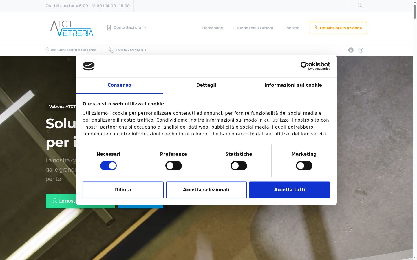 Snímka obrazovky banera súhlasu zobrazeného pred akoukoľvek interakciou