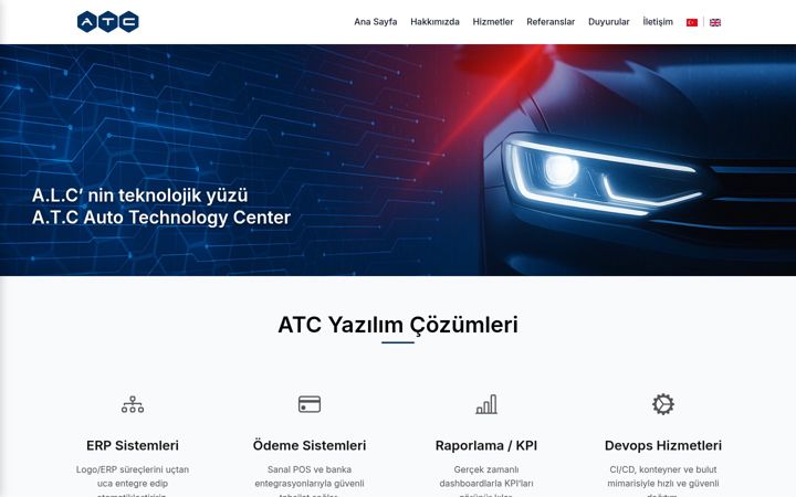 Screenshot of atcyazilim.com