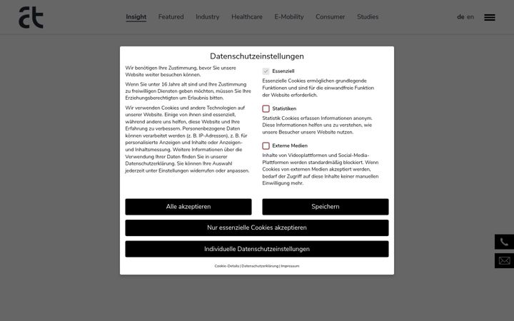 Snimka zaslona za atdesign.de
