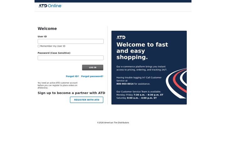 Screenshot of atdonline.com