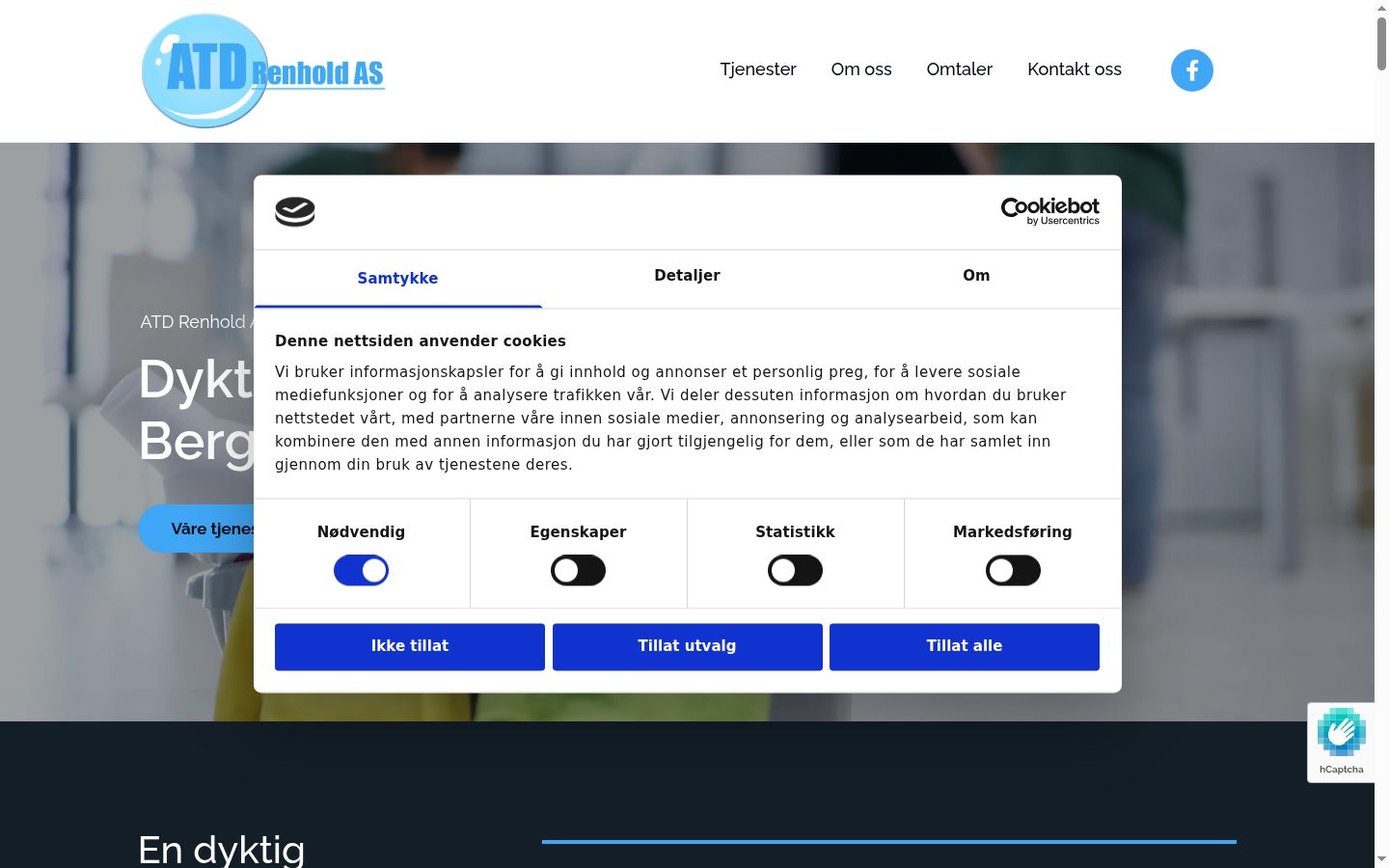 Snímek obrazovky baneru souhlasu zobrazeného před jakoukoli interakcí