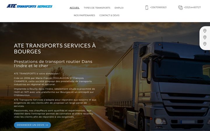 Ekrano kopija ate-transports-services.fr