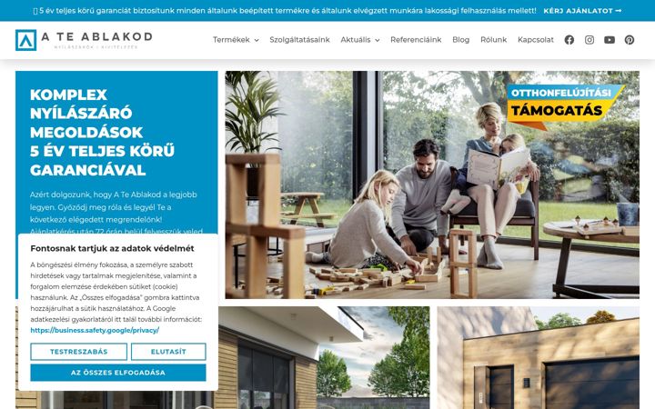 Screenshot of ateablakod.hu